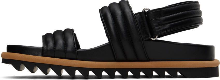 Dries Van Noten Black Padded Sandals - Picture 4
