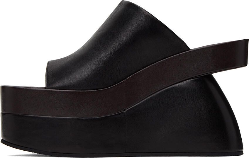 Dries Van Noten Black Platform Heeled Sandals - Picture 3