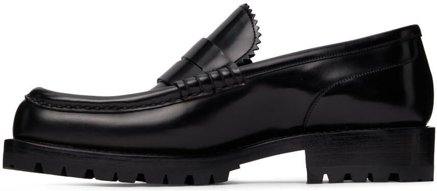 Dries Van Noten Black Polished Leather Loafers - Picture 3
