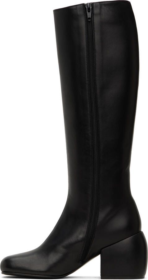 Dries Van Noten Black Zip Tall Boots