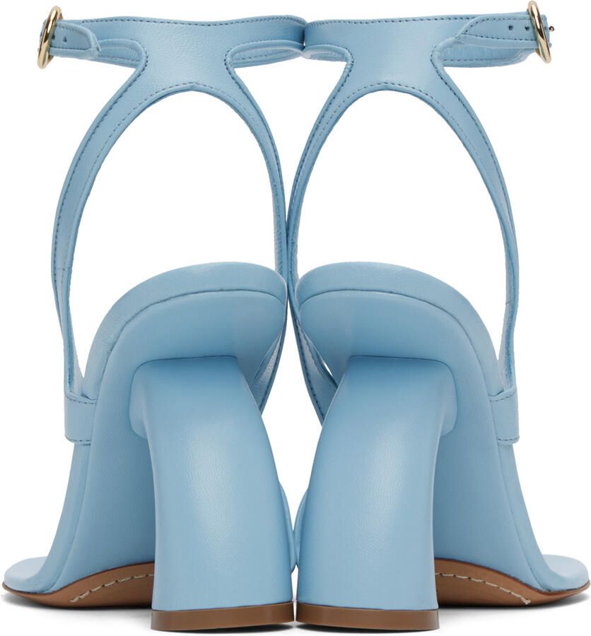 Dries Van Noten Blue Leather Heeled Sandals