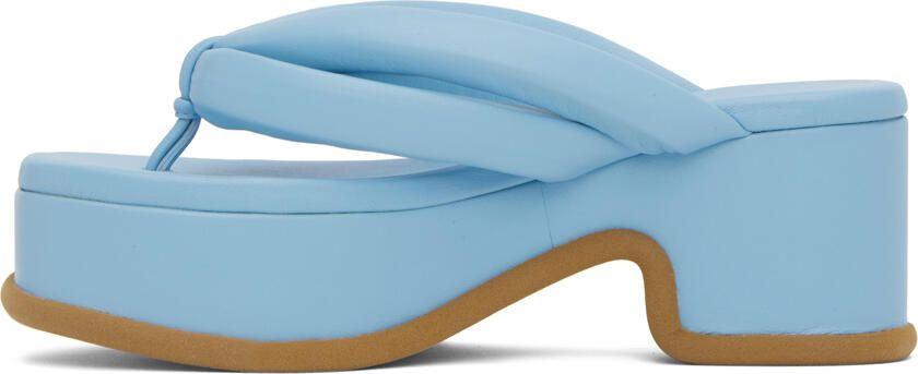 Dries Van Noten Blue Platform Thong Heeled Sandals - Picture 3