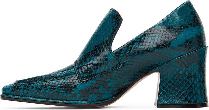 Dries Van Noten Blue Snake Oxford Heels