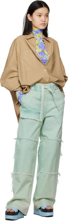 Dries Van Noten Blue Wedge Heeled Sandals - Picture 4