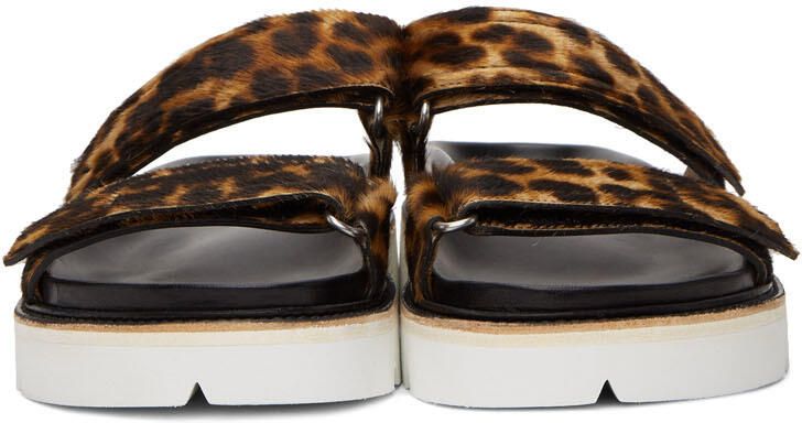 Dries Van Noten Brown & Black Calf-Hair Cheetah Sandals - Picture 3