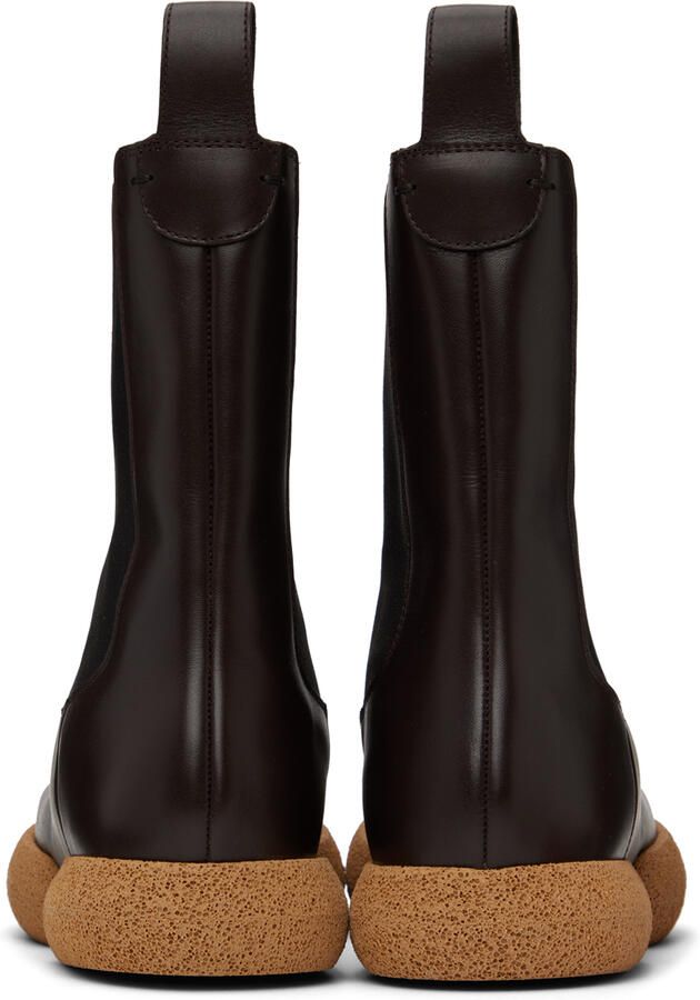Dries Van Noten Brown Leather Chelsea Boots - Picture 5