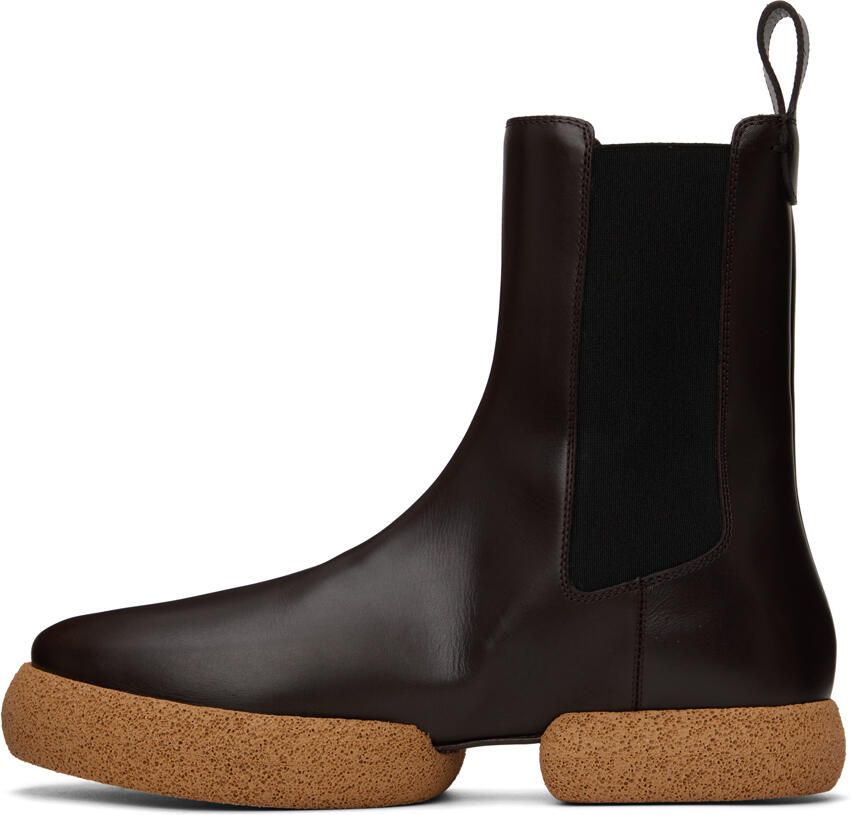 Dries Van Noten Brown Leather Chelsea Boots - Picture 2