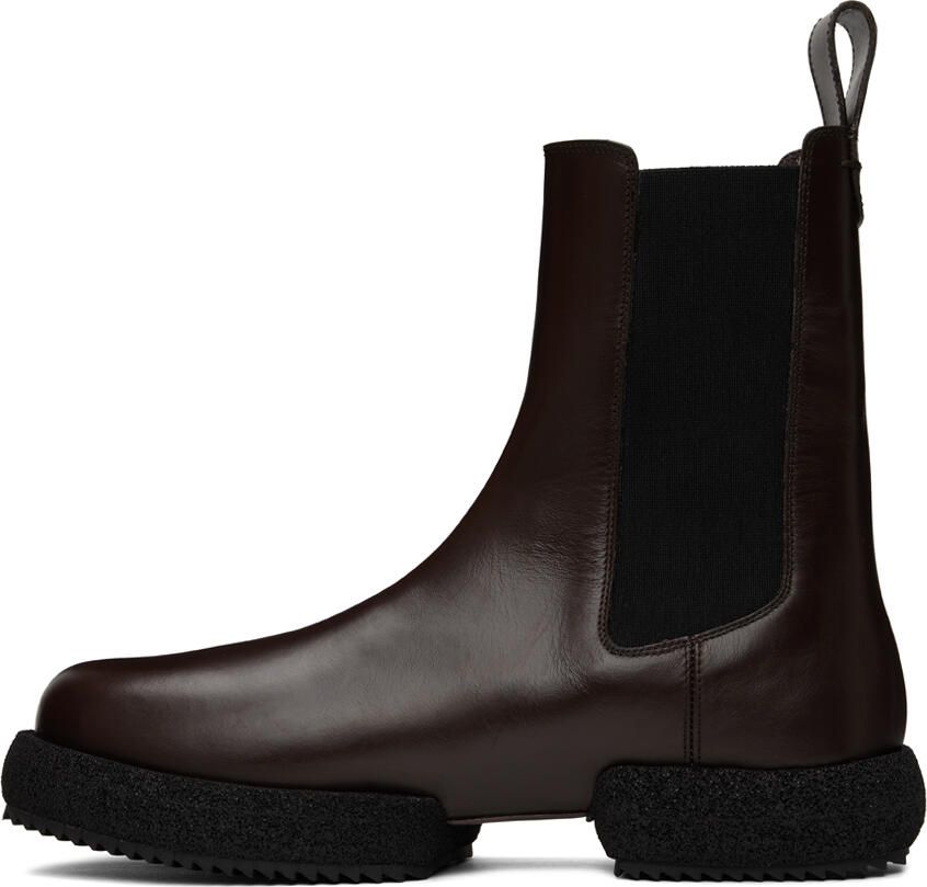 Dries Van Noten Brown Platform Chelsea Boots - Picture 2