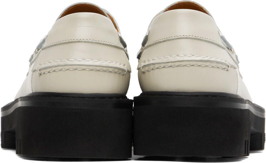 Dries Van Noten Gray Leather Boat Shoes