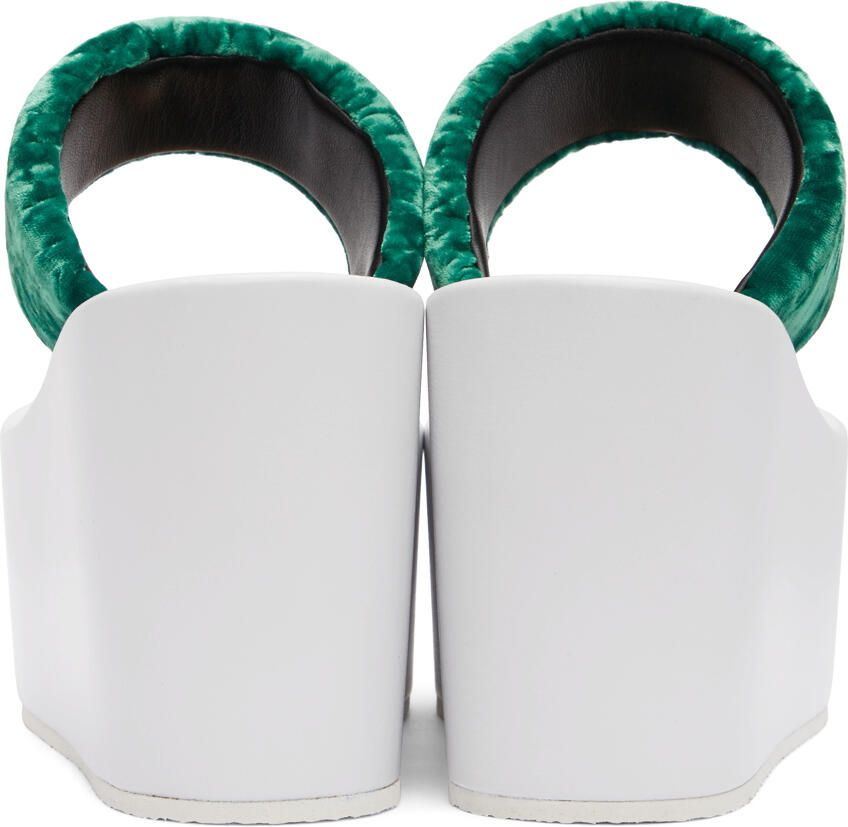 Dries Van Noten Green & Orange Chunky Heeled Sandals