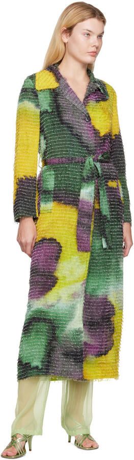 Dries Van Noten Green Leather Heeled Sandals - Picture 4