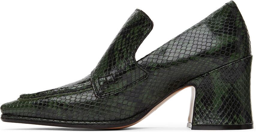 Dries Van Noten Green Snake Oxford Heels - Picture 2