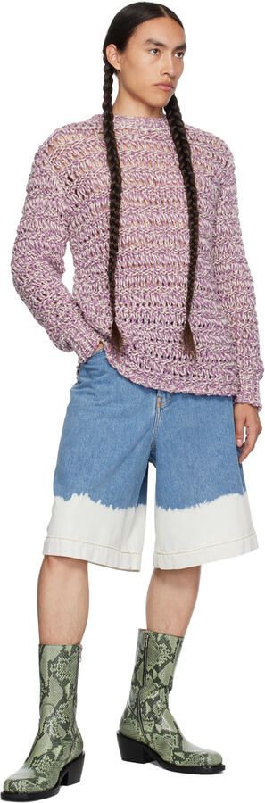 Dries Van Noten Green Snakeprint Boots - Picture 4