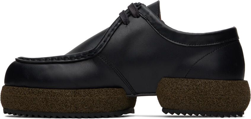 Dries Van Noten Navy Platform Derbys - Picture 3