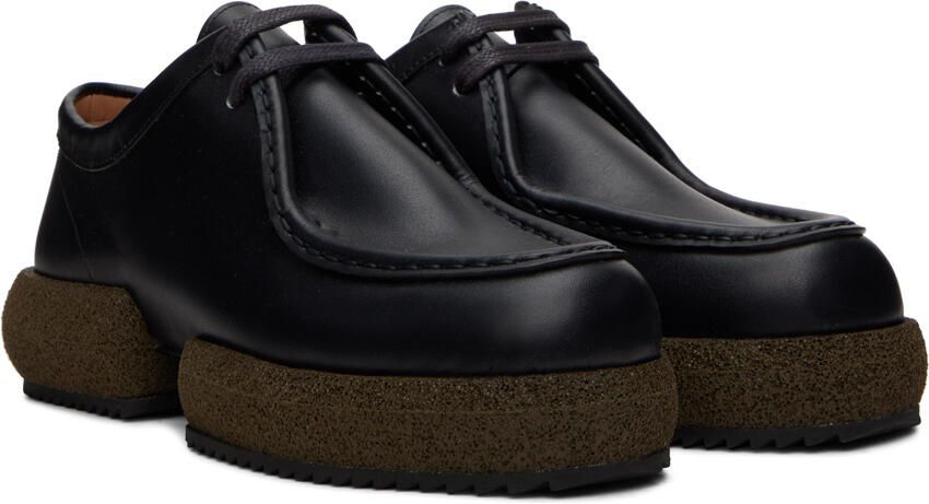 Dries Van Noten Navy Platform Derbys - Picture 2