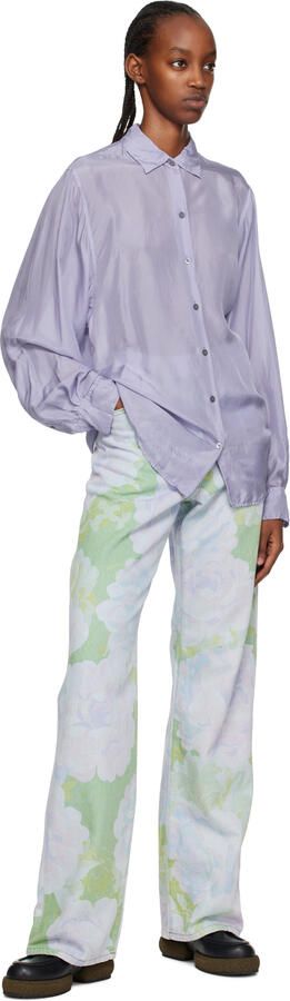 Dries Van Noten Navy Platform Derbys - Picture 4