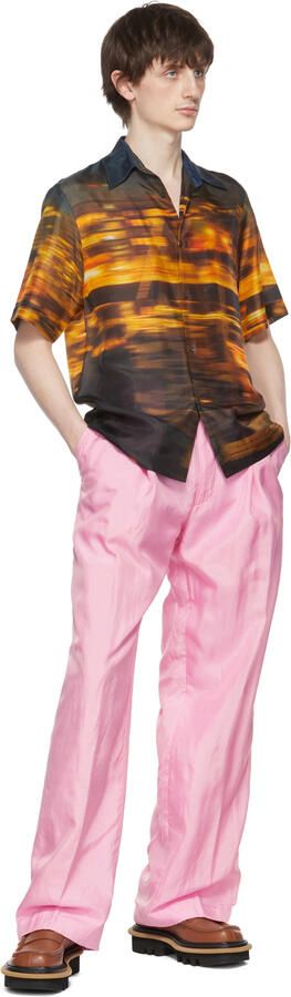 Dries Van Noten Orange Leather Loafers - Picture 4