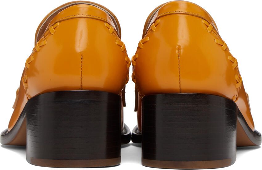 Dries Van Noten Orange Stitch Heels