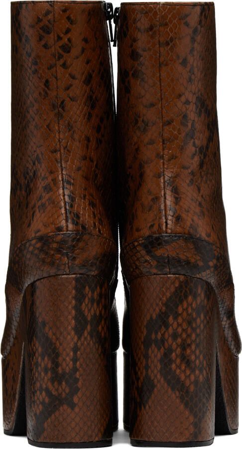 Dries Van Noten SSENSE Exclusive Tan & Black Boots - Picture 5