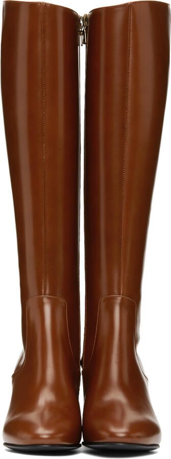 Dries Van Noten Tan Leather Tall Boots - Picture 3