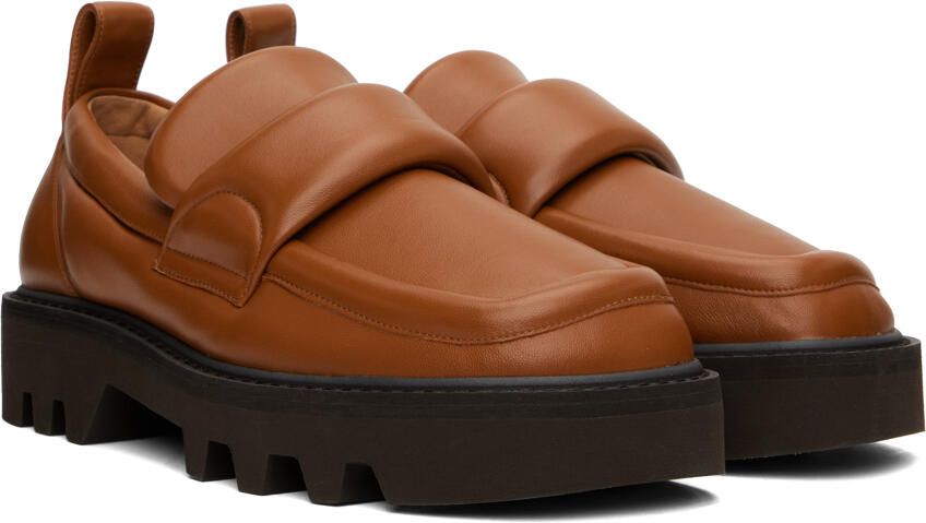 Dries Van Noten Tan Padded Loafers - Picture 2