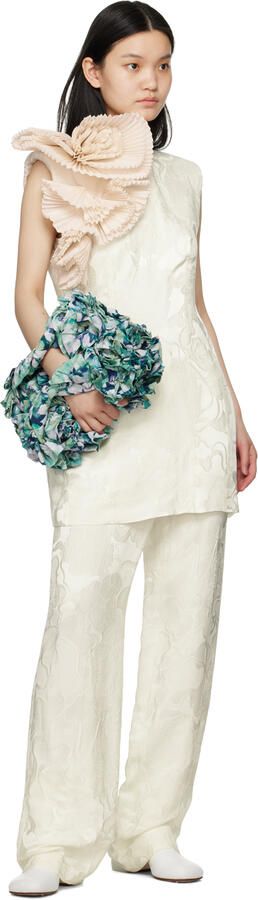 Dries Van Noten White Block Heel Ankle Boots - Picture 4