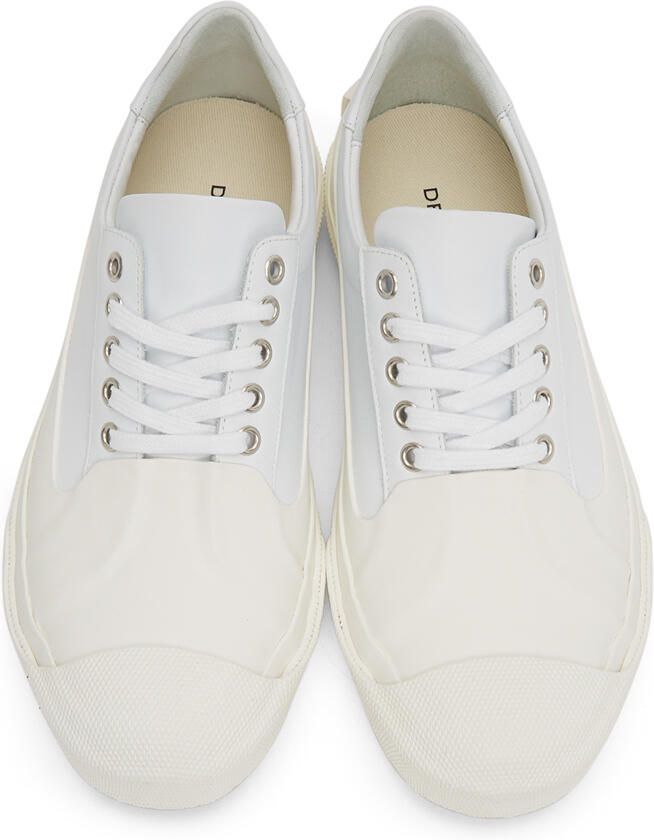 Dries Van Noten White Calfskin Low-Top Sneakers