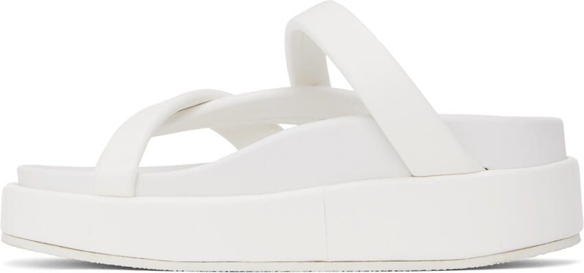 Dries Van Noten White Criss-Crossing Strap Sandals - Picture 3