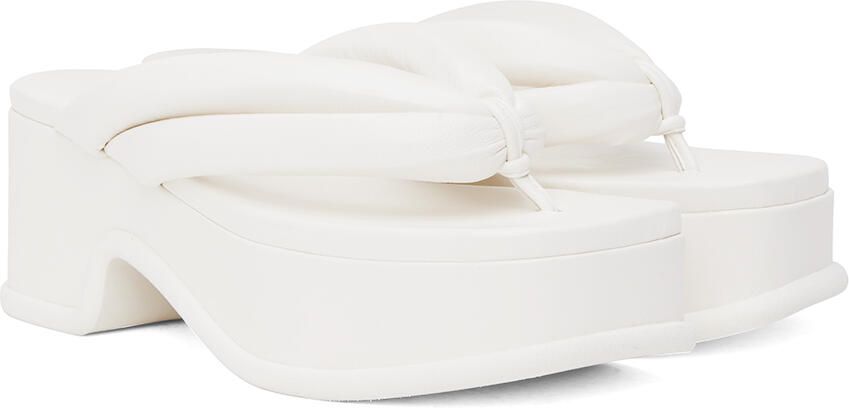 Dries Van Noten White Platform Heeled Sandals - Picture 2