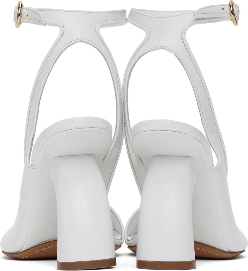 Dries Van Noten White Sculptural Heels