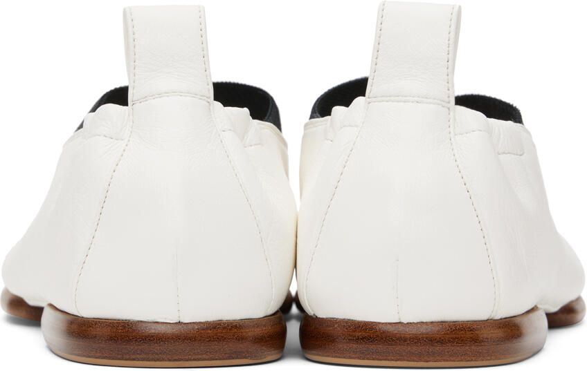 Dries Van Noten White Square Toe Slippers