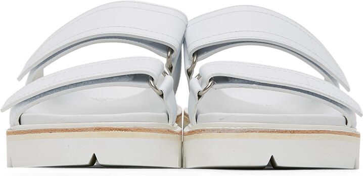 Dries Van Noten White Velcro Strap Sandals - Picture 3