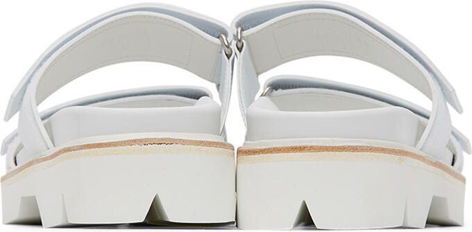 Dries Van Noten White Velcro Strap Sandals - Picture 4
