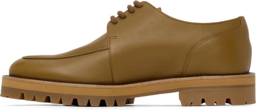 Dries Van Noten Yellow Leather Lace-Up Oxfords - Picture 3