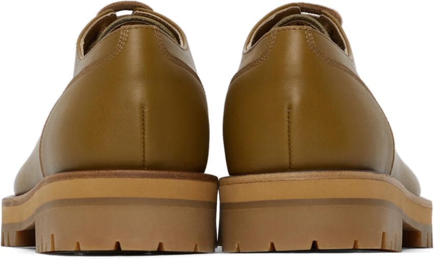 Dries Van Noten Yellow Leather Lace-Up Oxfords