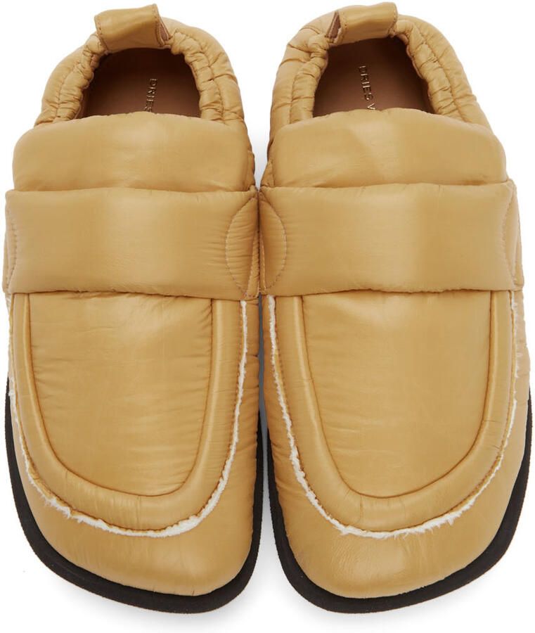 Dries Van Noten Yellow Nylon Padded Loafers