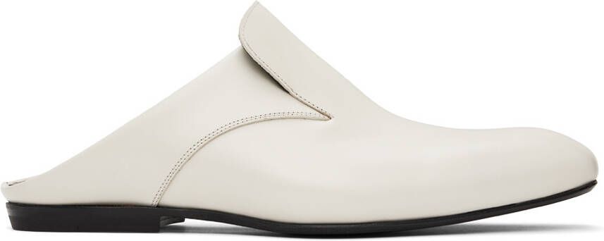 Dries Van Noten Gray Leather Slippers