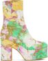 Dries Van Noten Multicolor Floral Platform Boots - Thumbnail 1