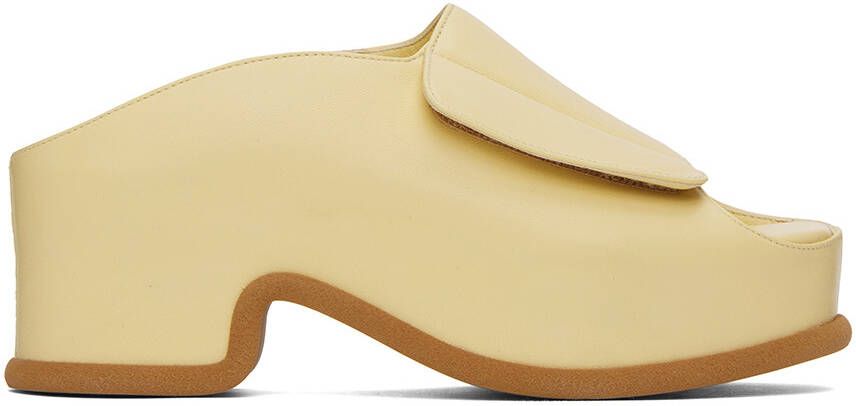 Dries Van Noten Yellow Block Heeled Sandals