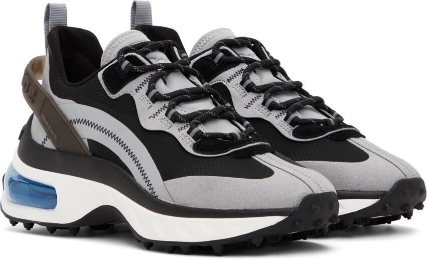 Dsquared2 Black & Gray Bubble Sneakers - Picture 2