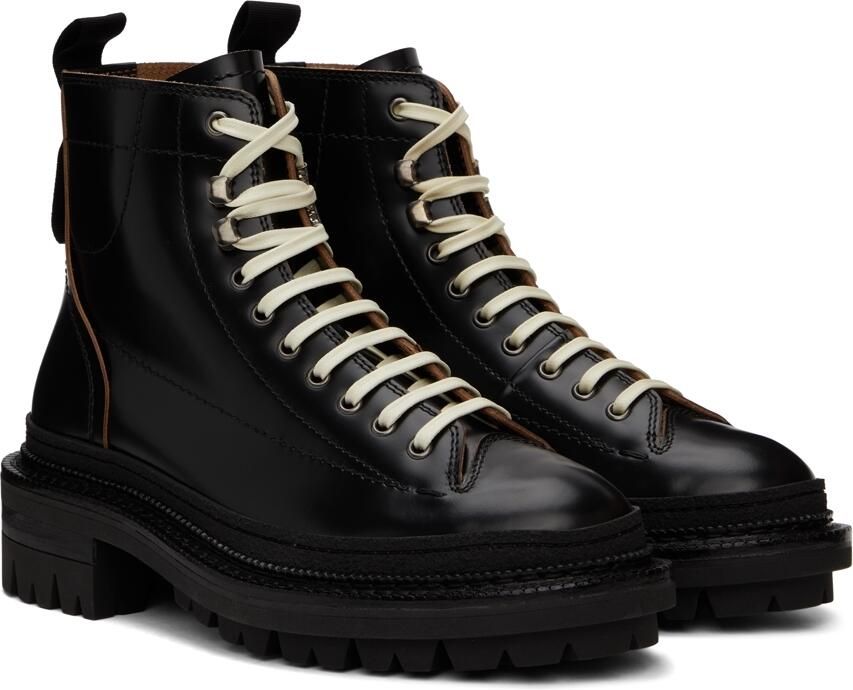 Dsquared2 Black Utility Hiker Boots - Picture 2