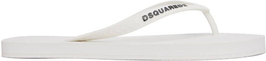 Dsquared2 White Foam Flip-Flops