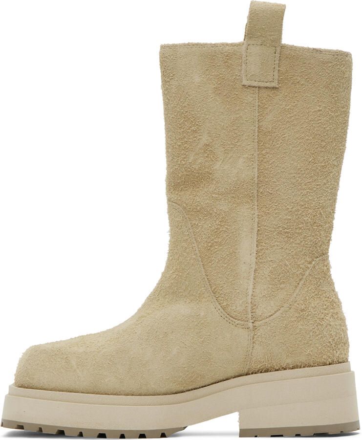 Eckhaus Latta Beige Stacked Boots - Picture 2
