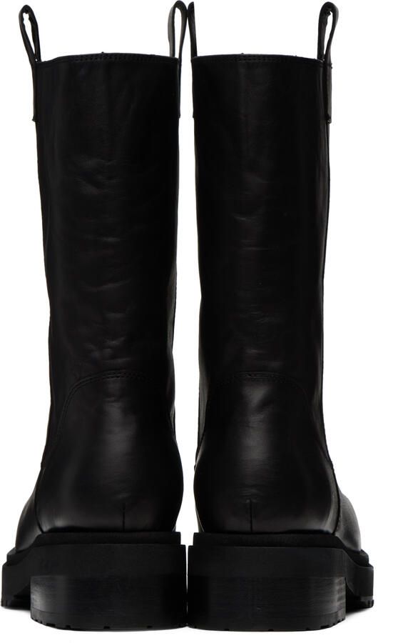 Eckhaus Latta Black Stacked Boots - Picture 3