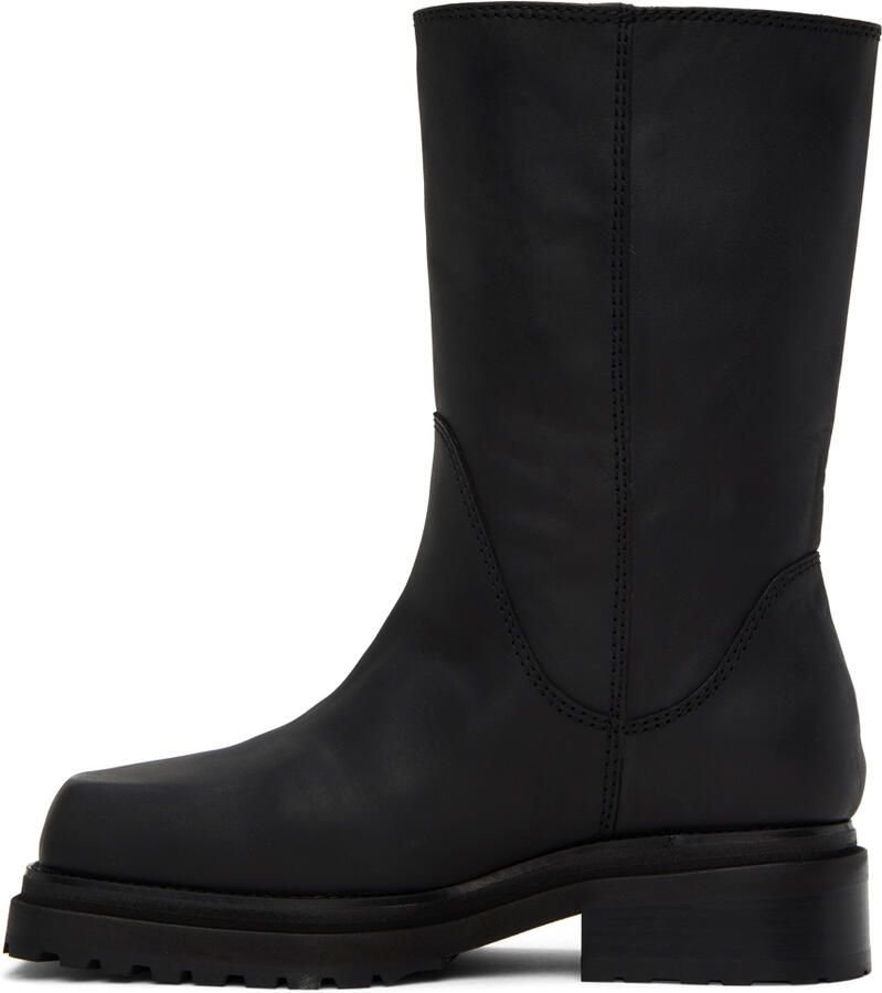 Eckhaus Latta Black Stacked Boots - Picture 2