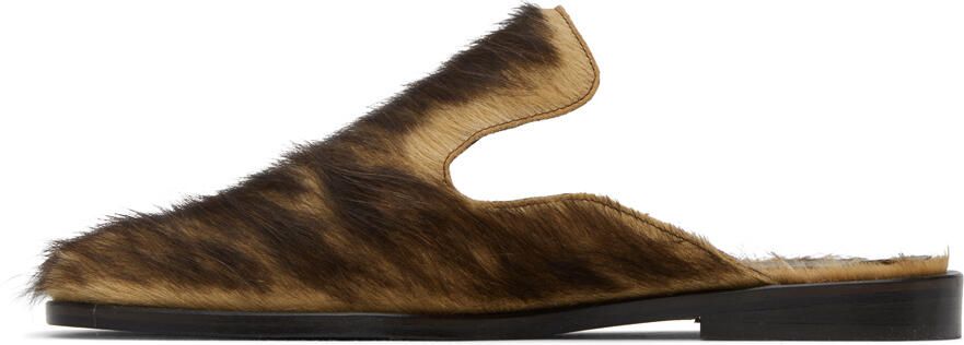 Eckhaus Latta Brown New Court Slides - Picture 3