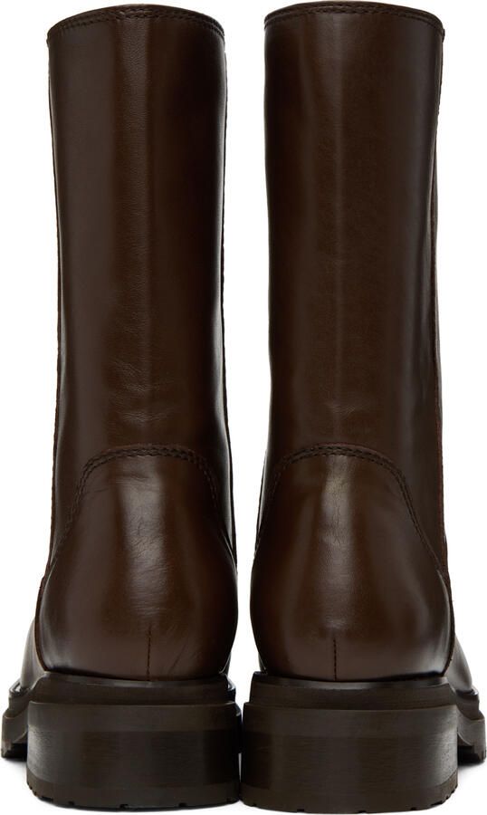 Eckhaus Latta Brown Stacked Boots - Picture 5