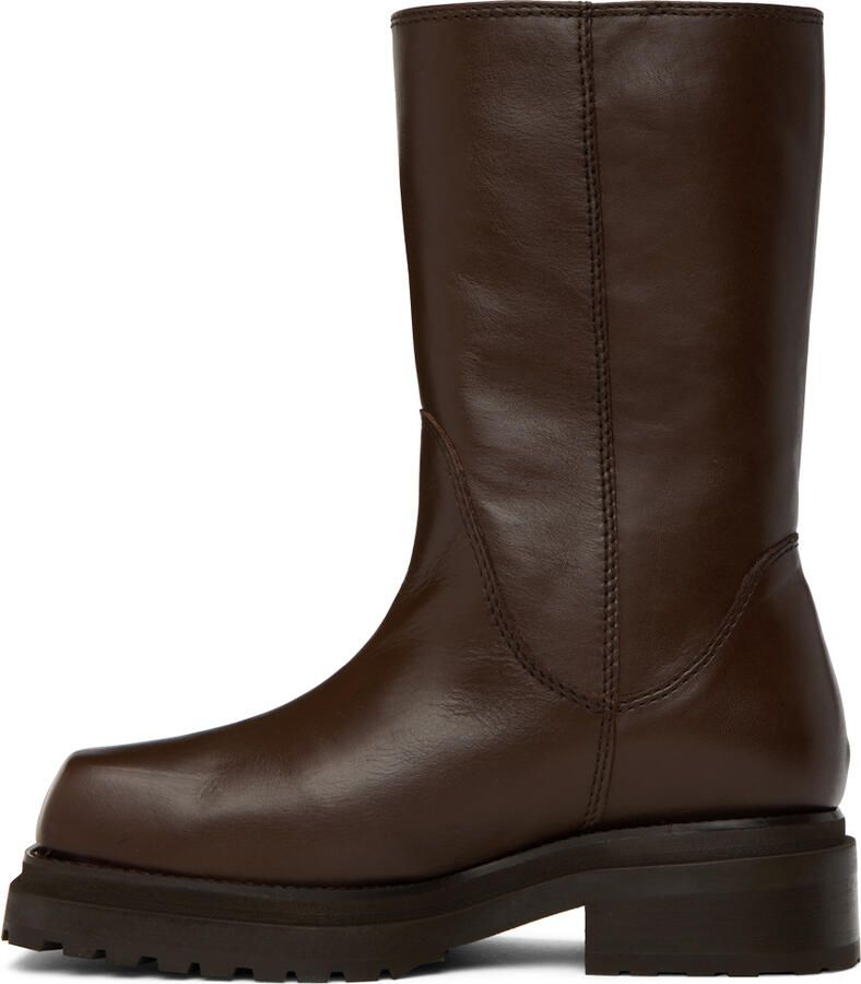 Eckhaus Latta Brown Stacked Boots
