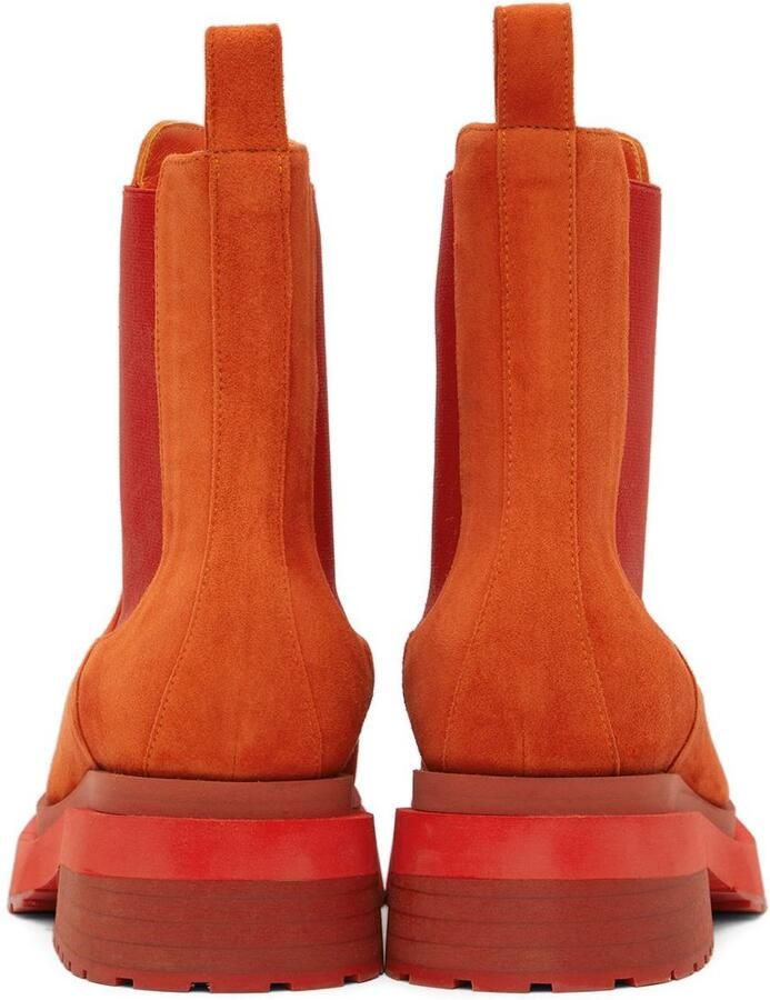 Eckhaus Latta Orange Mike Chelsea Boots - Picture 3