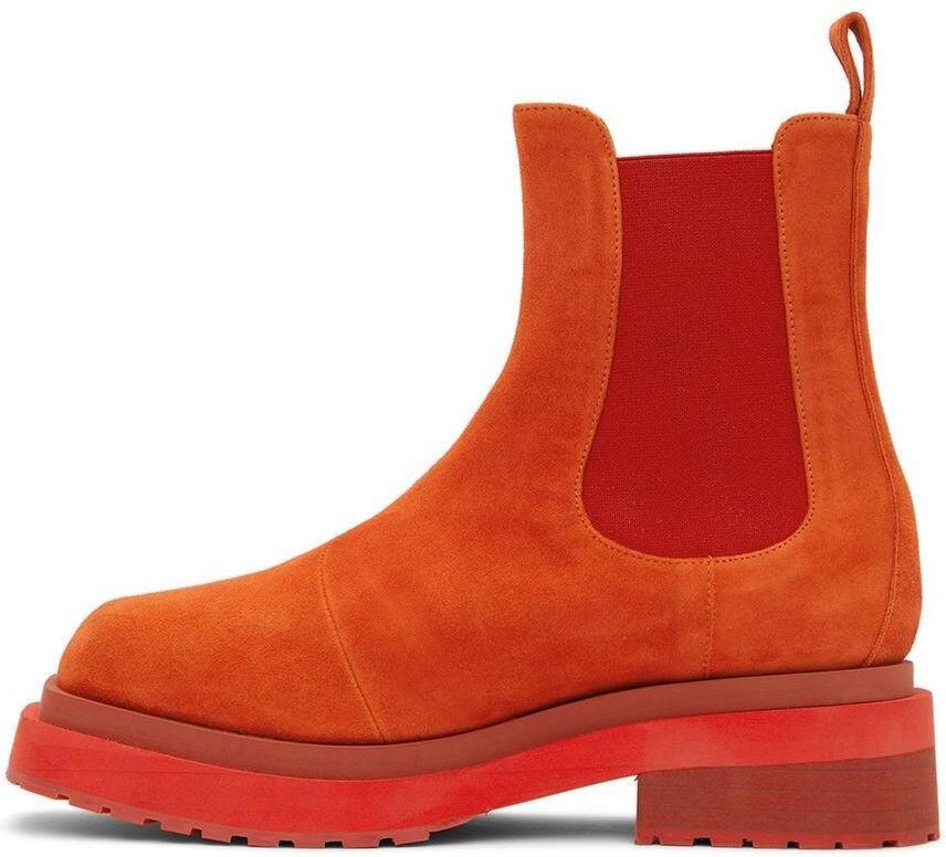 Eckhaus Latta Orange Mike Chelsea Boots - Picture 2